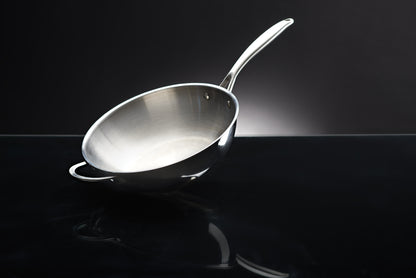 Wok aus Edelstahl
